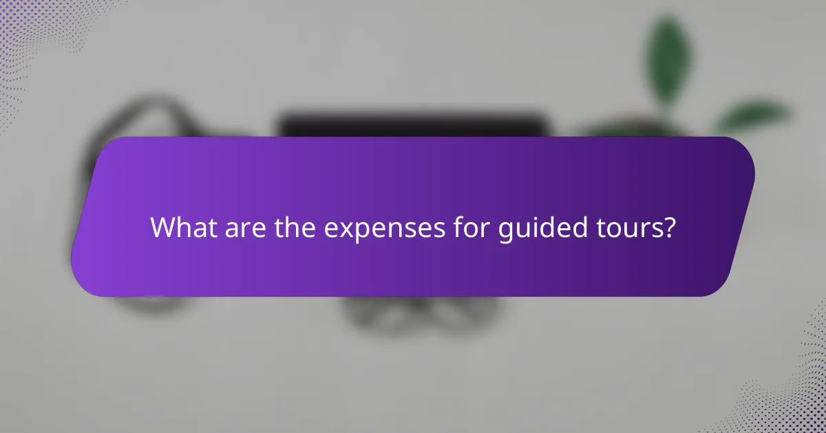 What are the expenses for guided tours?